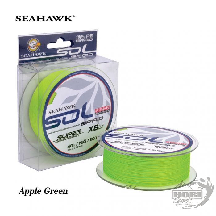 SEAHAWK BRAIDED LINES - SOL 8X 500M 15lb(0.10mm) - 50lb(0.27mm)